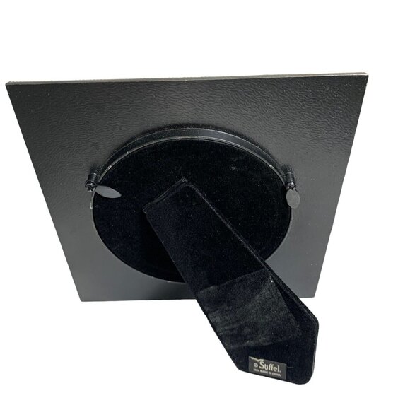 Vintage Picture Frame Stiffel Brown Red Gemstones 6x6 Frame - Picture 2 of 5